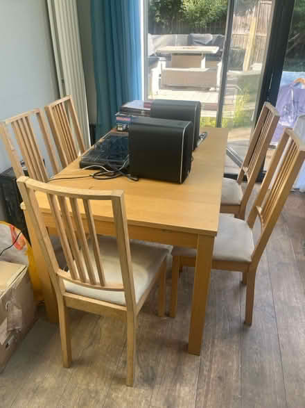 Photo of free Extendable IKEA table and 8 chairs (Teddington TW11) #3