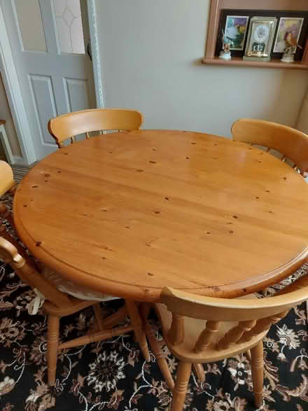 Photo of free Pine Dining Table & 4 Chairs (Hednesford WS12) #1