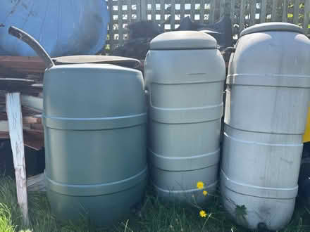 Photo of free 3 water butts with taps (DE56 Far Laund) #1