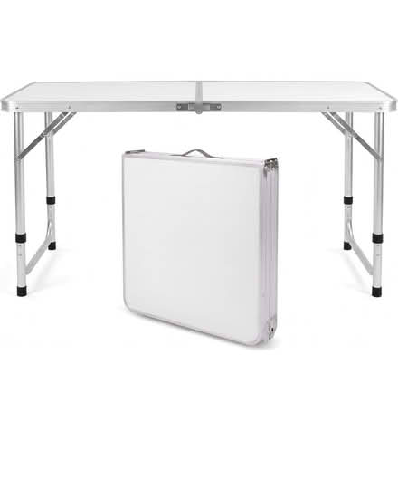 Photo of Money Tin / folding table (Canford Heath BH17 8) #2