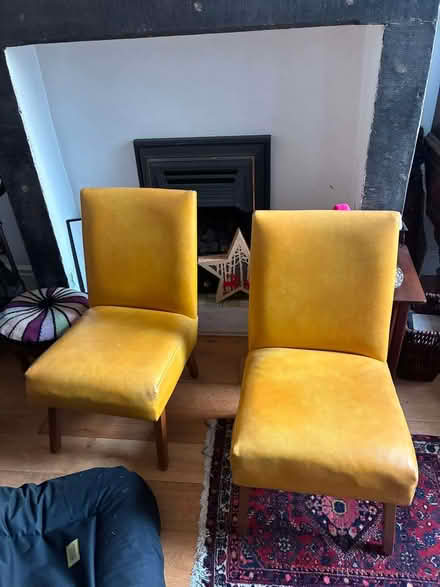 Photo of free Pair of yellow chairs (Freehold LA1) #1