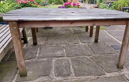 Photo of free Wooden garden table (Dronfield S18) #3