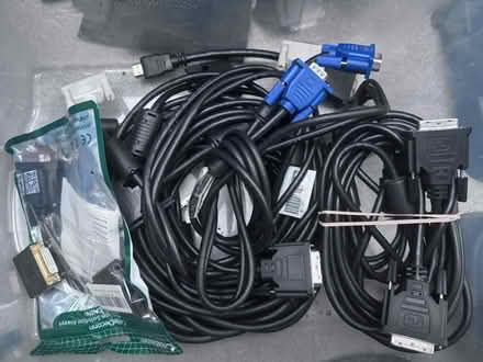 Photo of free 40x Various Computer Display Cables (KT3 New Malden) #2