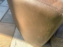 Photo of free Large Brown Leather & Fabric Swivel Cuddle Chair / Love Seat (Cheadle Hulme SK8) #2