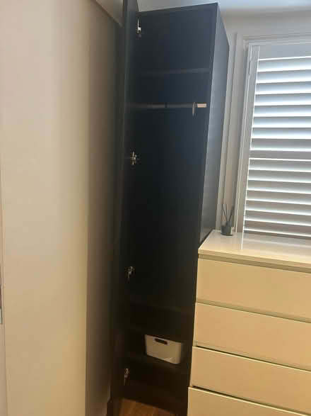 Photo of free IKEA Brown Wardrobe and white Cabinet (West Kensington W14) #3