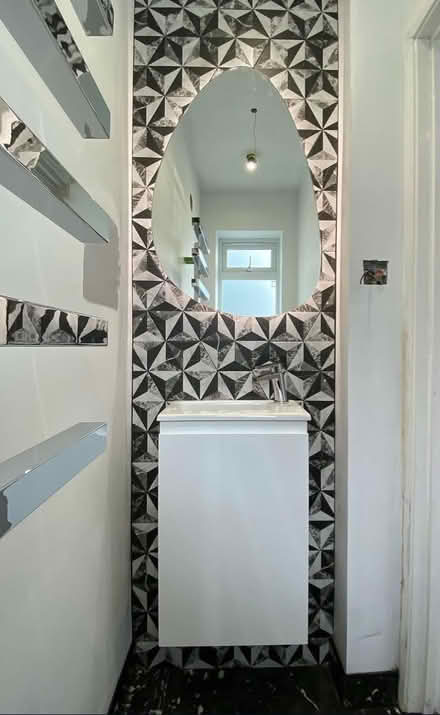 Photo of free Black/white/grey hexagon tiles (Chiswell Green AL2) #2