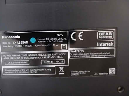 Photo of free Panasonic T.V working fine (S8 Greenhill) #3