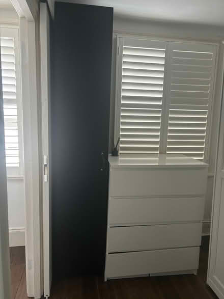 Photo of free IKEA Brown Wardrobe and white Cabinet (West Kensington W14) #1