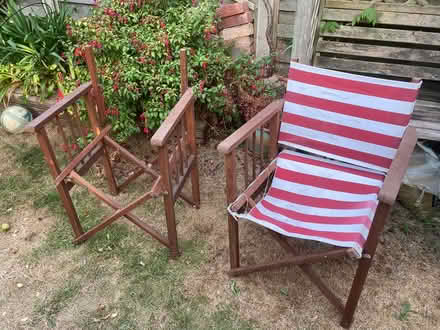 Photo of free 2 director’s chairs (need repair) (Rochester ME1) #1