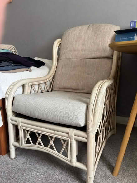 Photo of free Large comfortable garden room wicker chair (Weston Underwood DE6) #2
