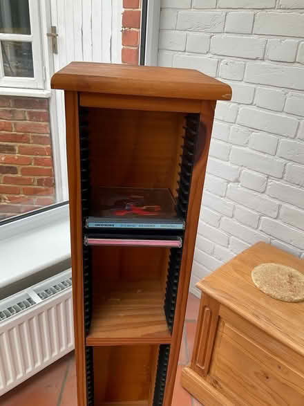 Photo of free Pine CD rack (Esher KT10) #3
