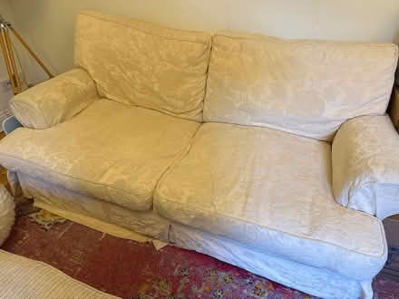 Photo of free A 3 Seater and 2 Seater Cream Sofas (Hamble-le-Rice SO31) #1