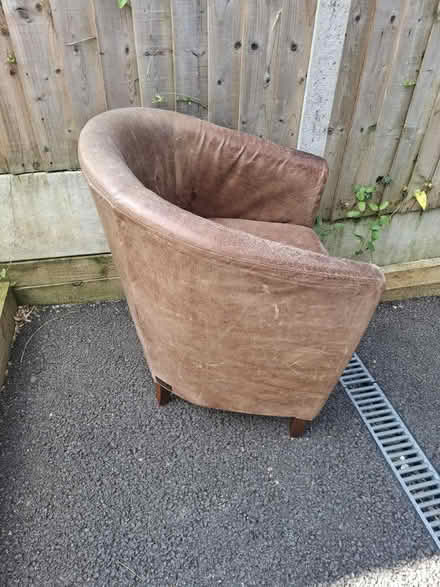 Photo of free Old leather tub chair (BA2 Oldfield Park) #3