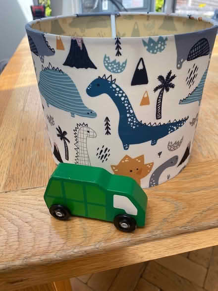 Photo of free Small lampshade and wooden car (Dublin 12) #1