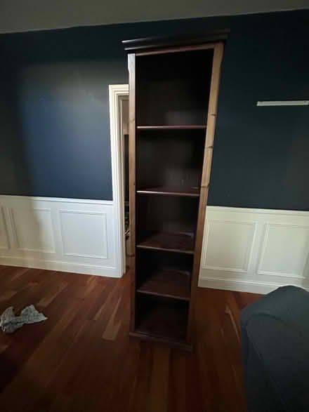 Photo of free Tall wood shelving unit (Booterstown, Co. Dublin) #2