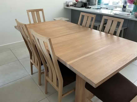 Photo of free Dining table and 6 chairs (Monikie) #1