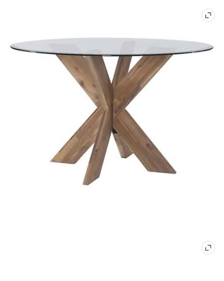 Photo of Round glass dining table (Stamford, CT 06902) #2