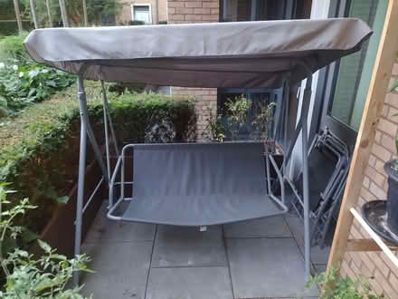 Photo of free 2 seater swing chair with adjustable parasol (Ravenscourt Park W6) #1