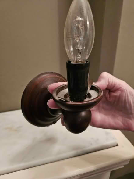 Photo of free 2 x wall lights, wooden (Twickenham TW1) #1