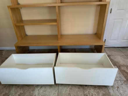 Photo of free IKEA storage unit with rolling bins (987 Getoun Dr, Concord) #2