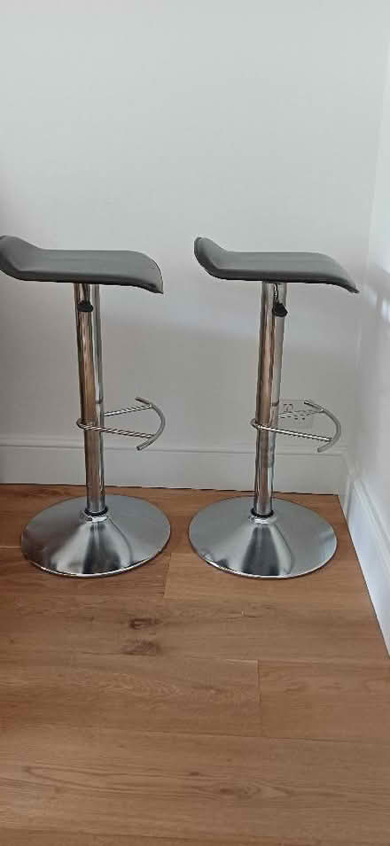 Photo of free Leather & chrome bar stools (Epping CM16) #1
