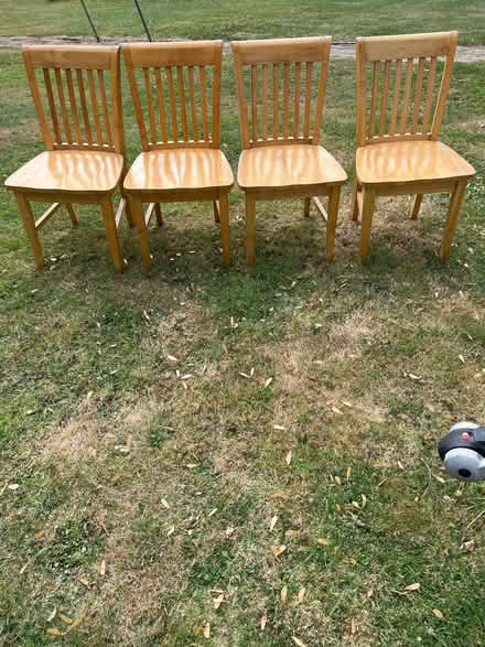 Photo of free 4 pine chairs (Burstow RH6) #1