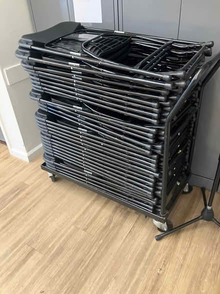 Photo of free plastic folding chairs with cart (Mill Valley) #2