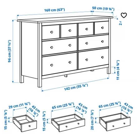 Photo of free White IKEA Hemnes chest of drawers (Shawlands, G41) #2