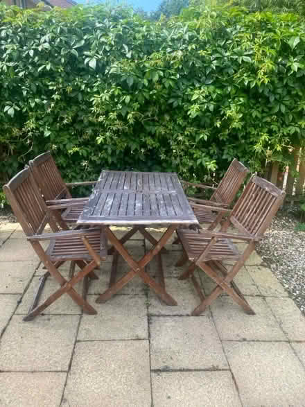 Photo of free Two benches and outside table and 4 chairs (East Mains G74) #2