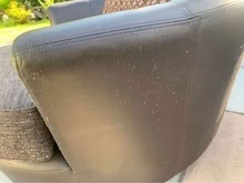 Photo of free Large Brown Leather & Fabric Swivel Cuddle Chair / Love Seat (Cheadle Hulme SK8) #4