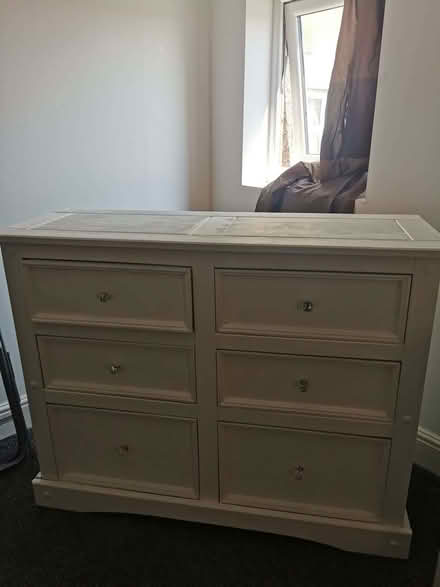 Photo of free Welsh dresser 2 seater sofa bed 6 drawer solid cupboard (Fleetwood FY7) #3