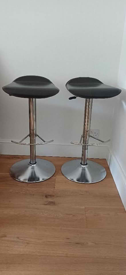 Photo of free Leather & chrome bar stools (Epping CM16) #2