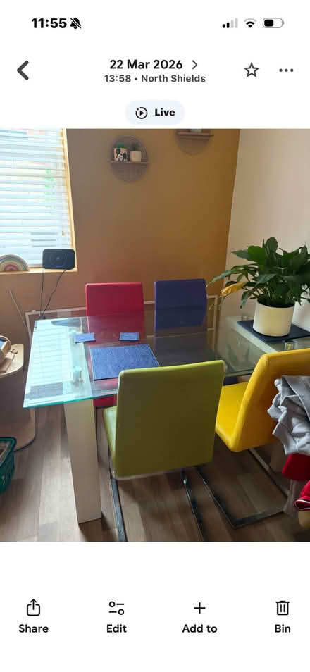 Photo of free Glass table 4 x chairs (North Shields NE29) #1
