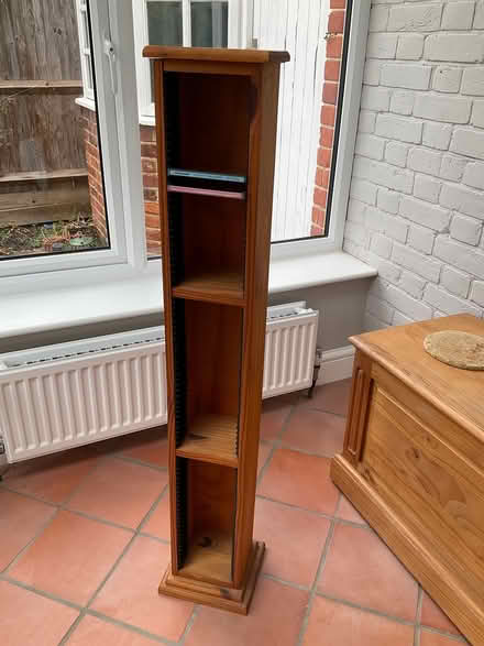 Photo of free Pine CD rack (Esher KT10) #1