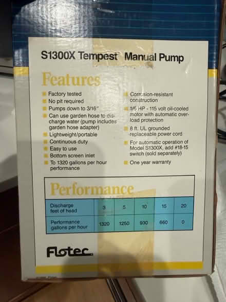Photo of free Flotec utility pump (Media 19063) #2