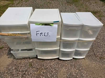 Photo of free 4 Plastic storage bins (26 Sunshine Drive, Belmont) #1