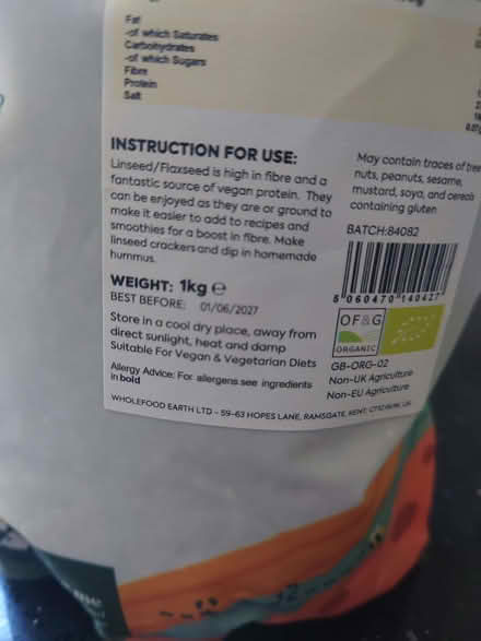 Photo of free Organic brown linseed / flaxseed - large 1kg bag (Clerwood EH12) #2