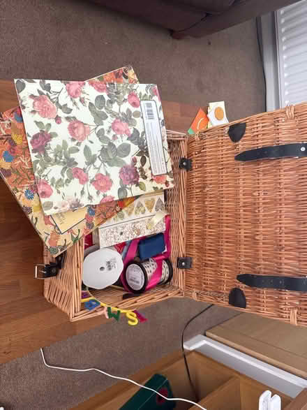 Photo of free Basket of cards, wrapping etc (UpperHale GU9) #1