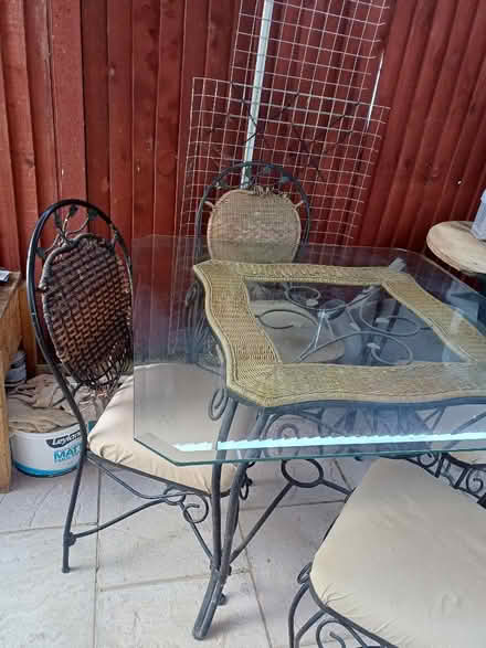 Photo of free Wrought iron table & chairs (Haylands Way MK41) #2