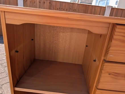 Photo of free pine cupboard and 4 drawers used for storage in garage (Wickford SS11) #3