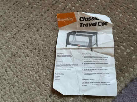 Photo of free Travel Cot (West Hill TN34) #2