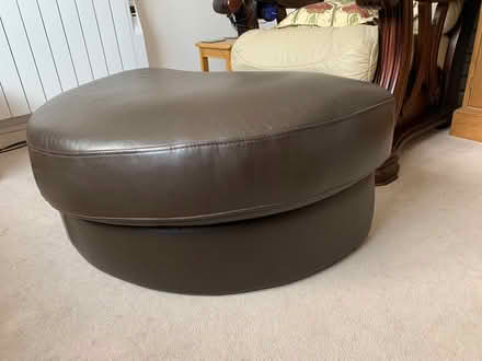Photo of free Large brown leather foot rest (Newbury RG14) #1
