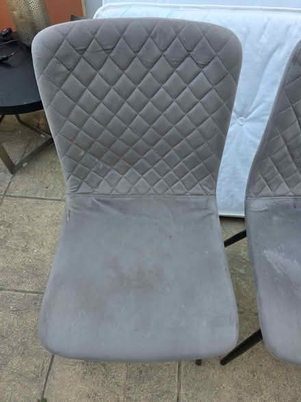 Photo of free Grey plush dining chairs (Ravenscourt Park W6) #4