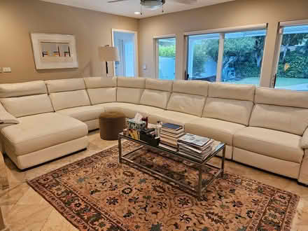 Photo of free BIG white leather sectional sofa (Ft Lauderdale, NE 19th+Federal) #1