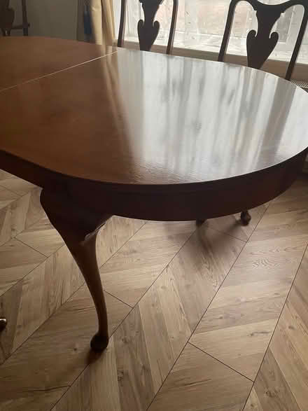 Photo of free Queen Ann dining table and chairs (Abbeydale GL4) #4