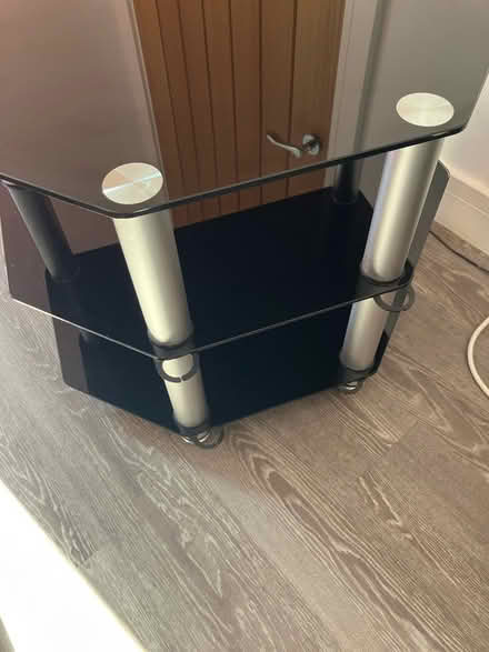 Photo of free Black and silver tv table (Hove BN3) #2