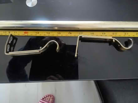 Photo of free brass door curtain rail & brackets (Northop Hall CH7) #2