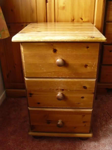 Photo of free Pine Bedside Drawers (Woodside WD25) #1