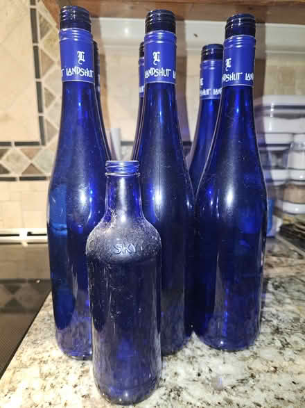 Photo of free Cobalt Blue glass bottles (Friendswood FM 518 & FM 528) #1