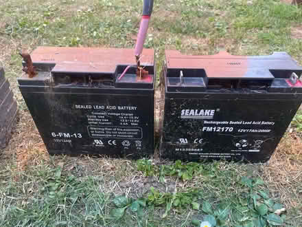 Photo of free Pair of 12v batteries (Desborough NN14 2) #1